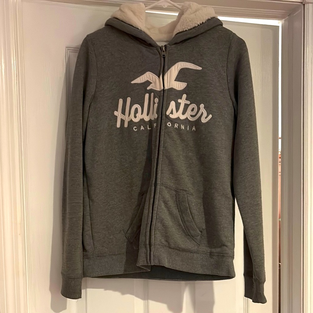 Hollister Dark Gray Zip-Up Hoodie
